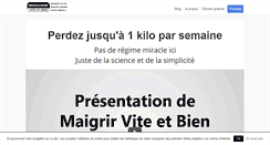 Desktop Screenshot of maigrir-viteetbien.com